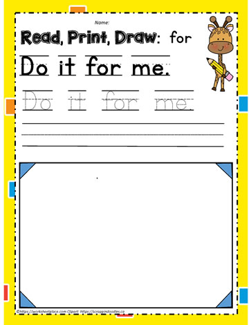 Sight word for